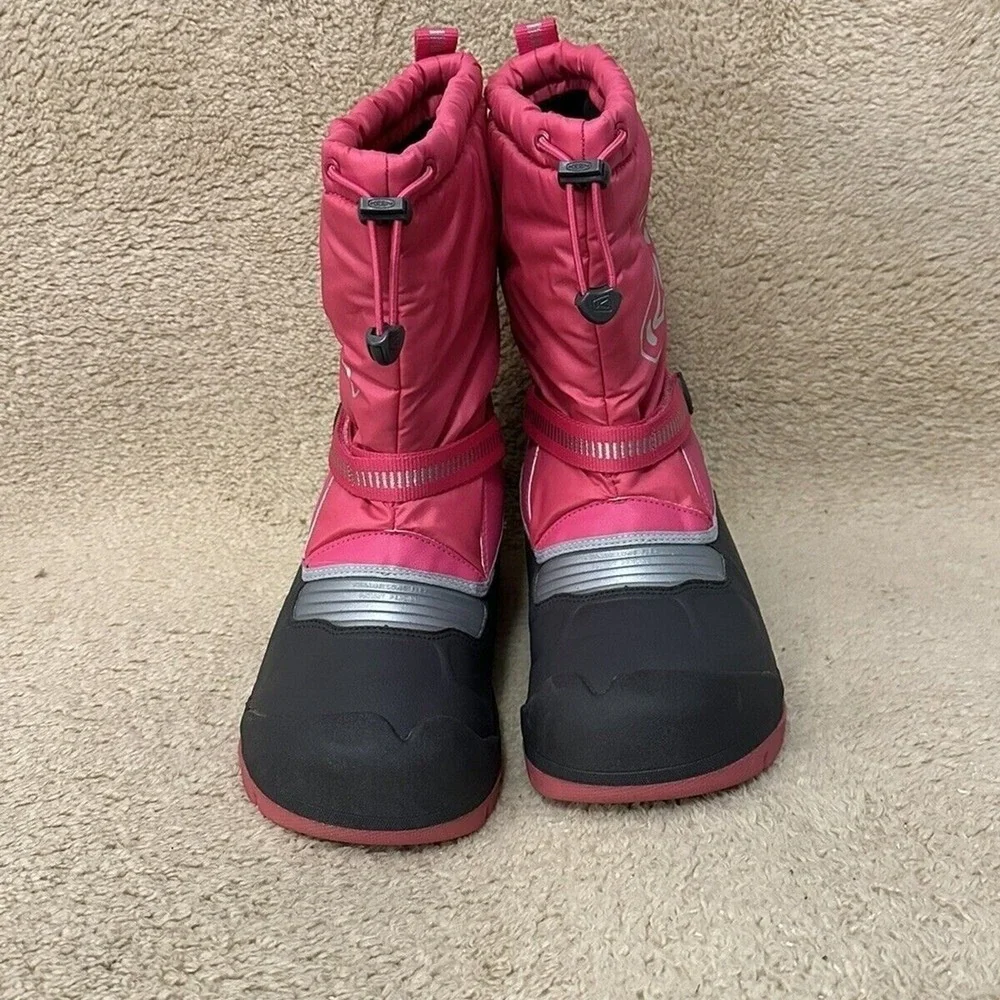 KEEN Winterport Neo DT Waterproof Snow Boots Pink Black Kids Youth 6 1026754